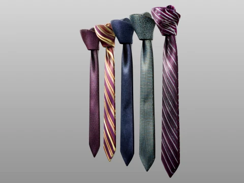 Tie Collection B 3D Model