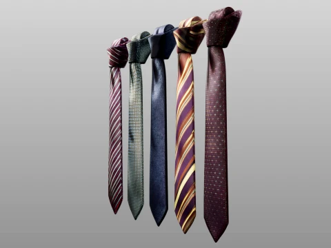 Tie Collection B 3D Model