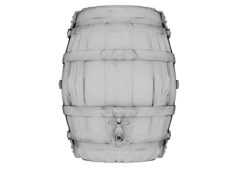 Weathered Barrel 3D Model