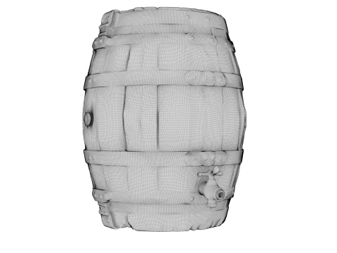 Weathered Barrel 3D Model