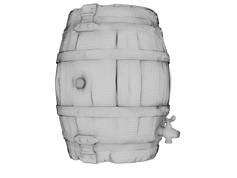Weathered Barrel 3D Model
