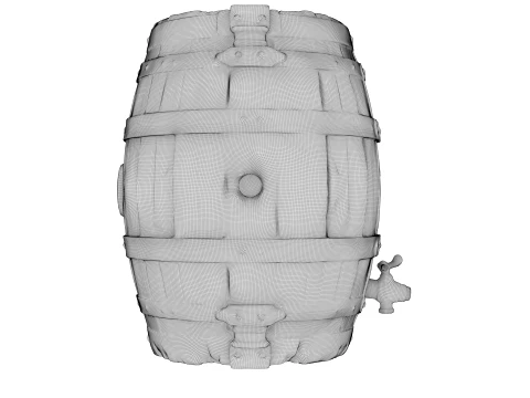 Weathered Barrel 3D Model