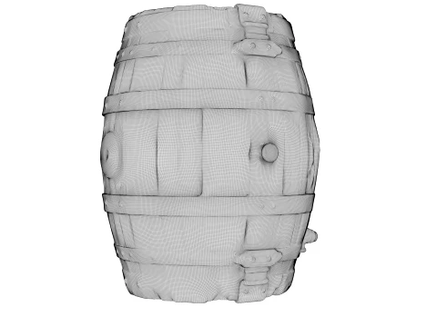 Weathered Barrel 3D Model