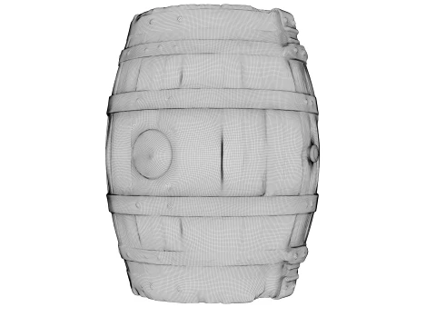 Weathered Barrel 3D Model
