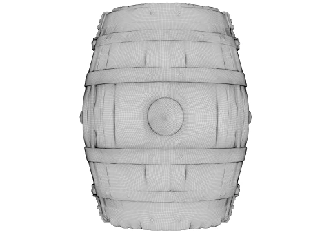 Weathered Barrel 3D Model