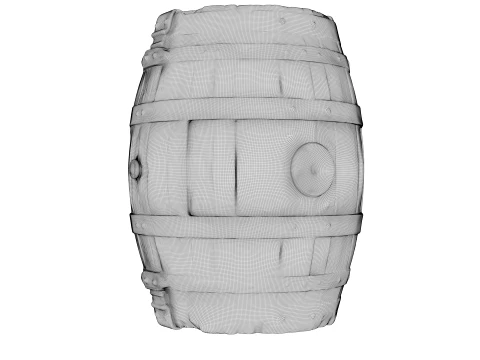 Weathered Barrel 3D Model