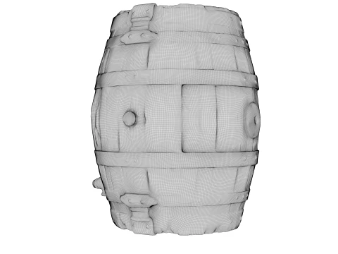 Weathered Barrel 3D Model