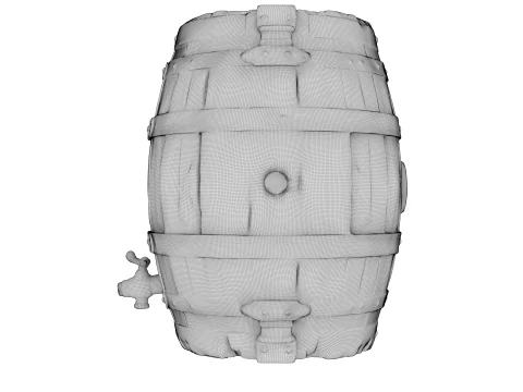 Weathered Barrel 3D Model