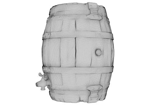 Weathered Barrel 3D Model