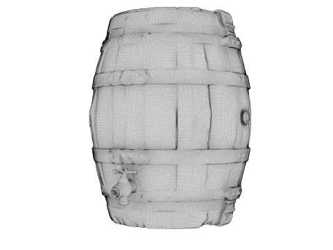 Weathered Barrel 3D Model