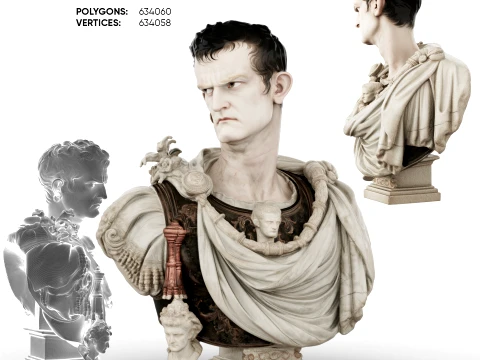 Caligula Roman Emperor 3D Model