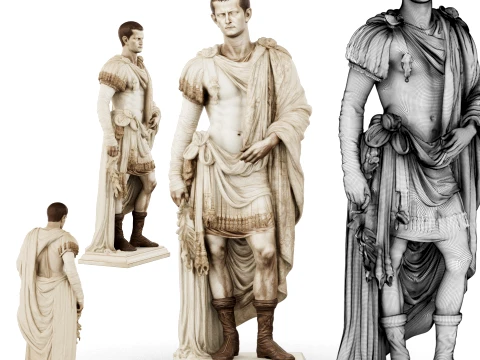 Caligula Roman Emperor 3D Model