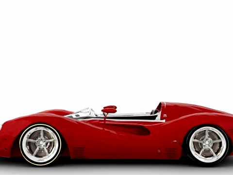 Race Car Crimson Velocity 3D Model