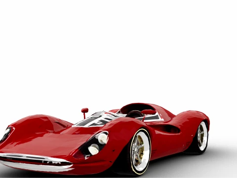 Race Car Crimson Velocity 3D Model