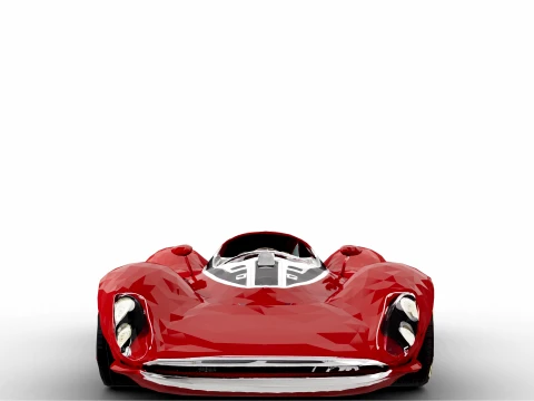 Race Car Crimson Velocity 3D Model