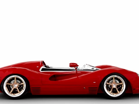 Race Car Crimson Velocity 3D Model