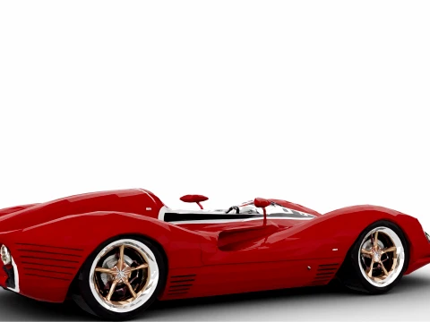 Race Car Crimson Velocity 3D Model