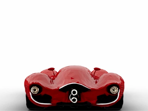 Race Car Crimson Velocity 3D Model