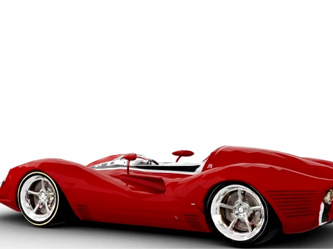Race Car Crimson Velocity 3D Model