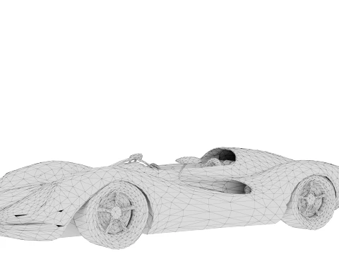 Race Car Crimson Velocity 3D Model
