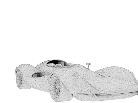 Race Car Crimson Velocity 3D Model