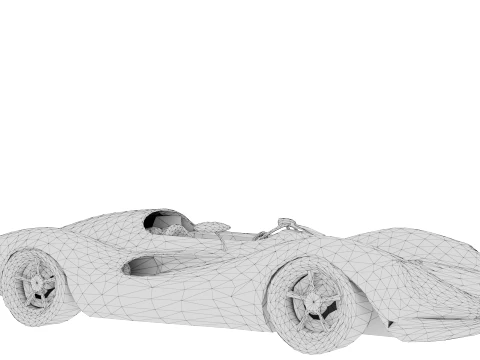 Race Car Crimson Velocity 3D Model