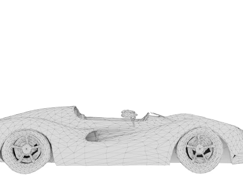 Race Car Crimson Velocity 3D Model