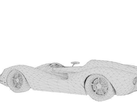 Race Car Crimson Velocity 3D Model