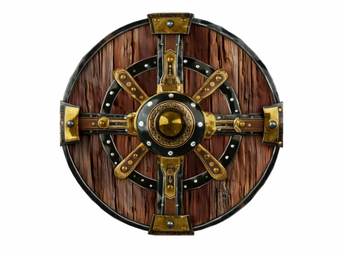 Iron Round Shield 3D Model