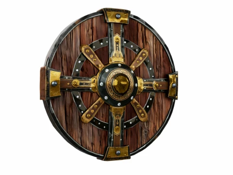Iron Round Shield 3D Model