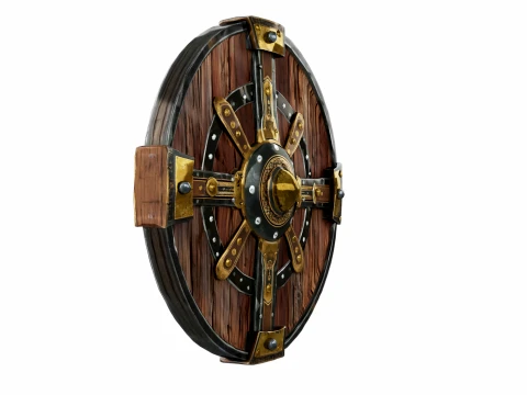 Iron Round Shield 3D Model