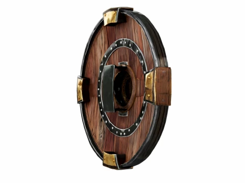 Iron Round Shield 3D Model