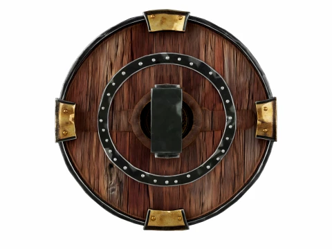 Iron Round Shield 3D Model