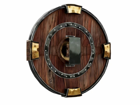 Iron Round Shield 3D Model