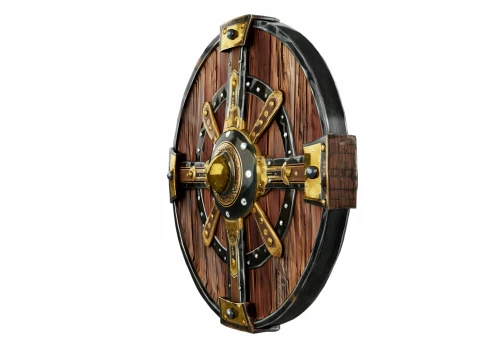 Iron Round Shield 3D Model
