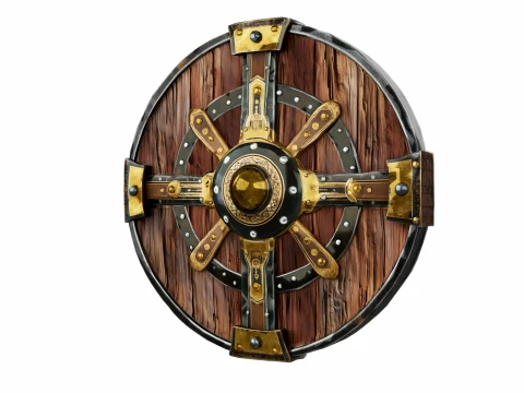 Iron Round Shield 3D Model