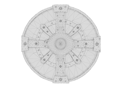 Iron Round Shield 3D Model