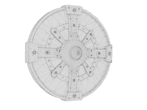 Iron Round Shield 3D Model