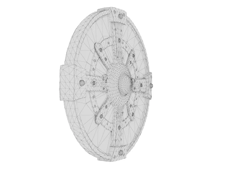 Iron Round Shield 3D Model