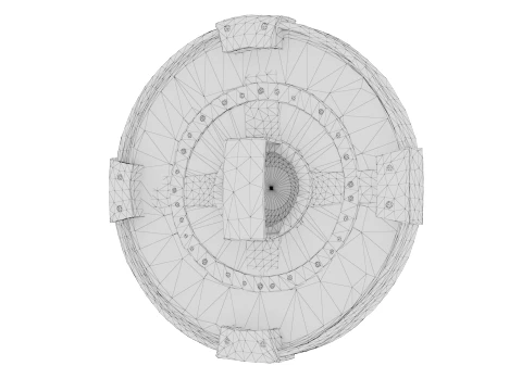 Iron Round Shield 3D Model