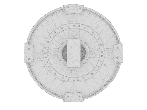 Iron Round Shield 3D Model