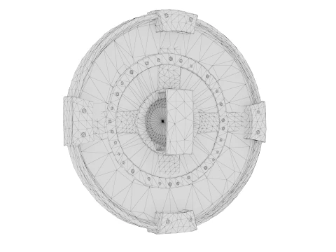 Iron Round Shield 3D Model