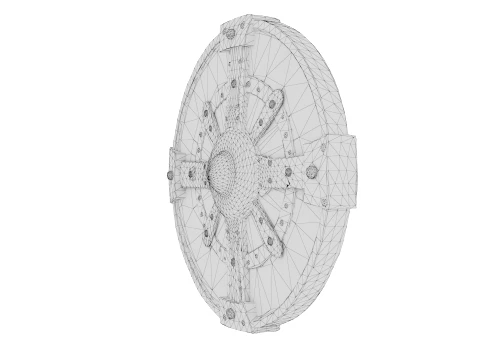 Iron Round Shield 3D Model