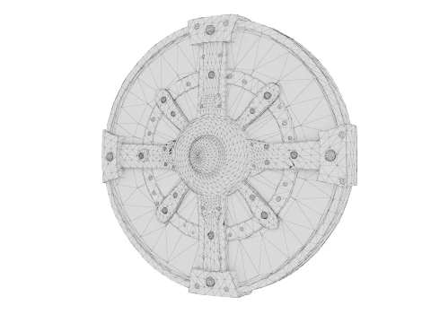 Iron Round Shield 3D Model
