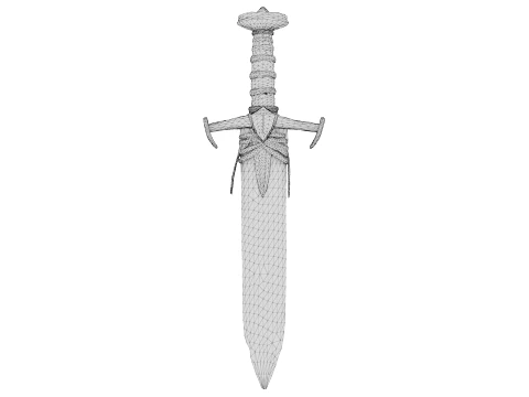 Leather Wrapped Sword 3D Model