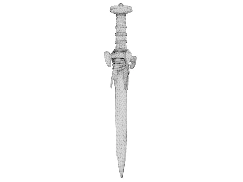 Leather Wrapped Sword 3D Model