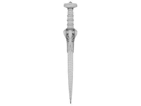 Leather Wrapped Sword 3D Model