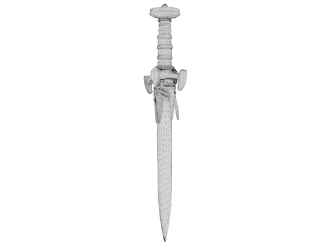 Leather Wrapped Sword 3D Model
