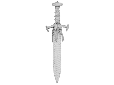Leather Wrapped Sword 3D Model