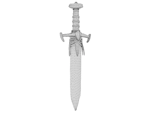 Leather Wrapped Sword 3D Model